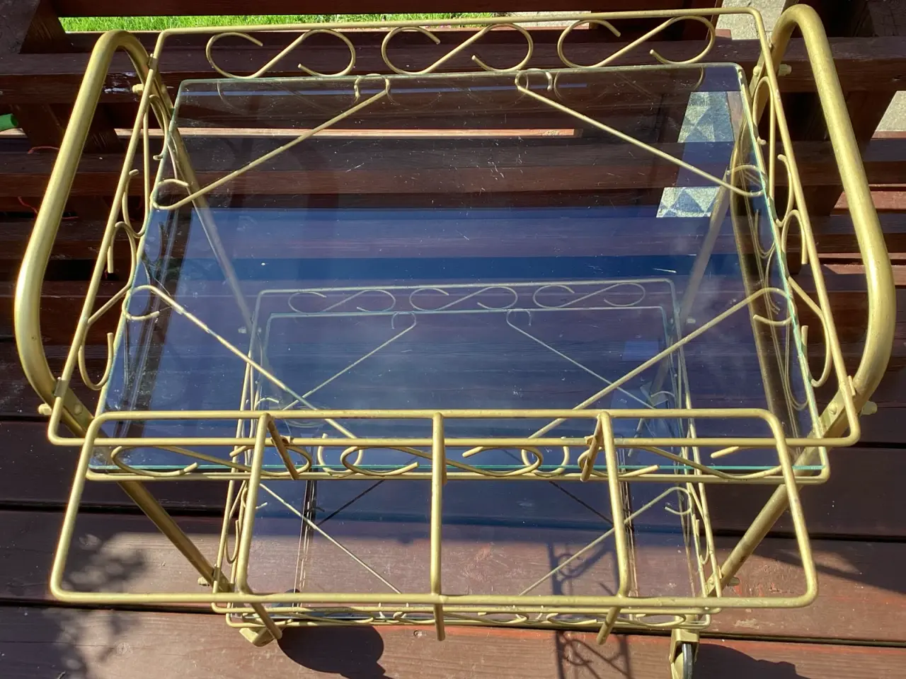 Billede 3 - Rullebord- barbord med glas plader