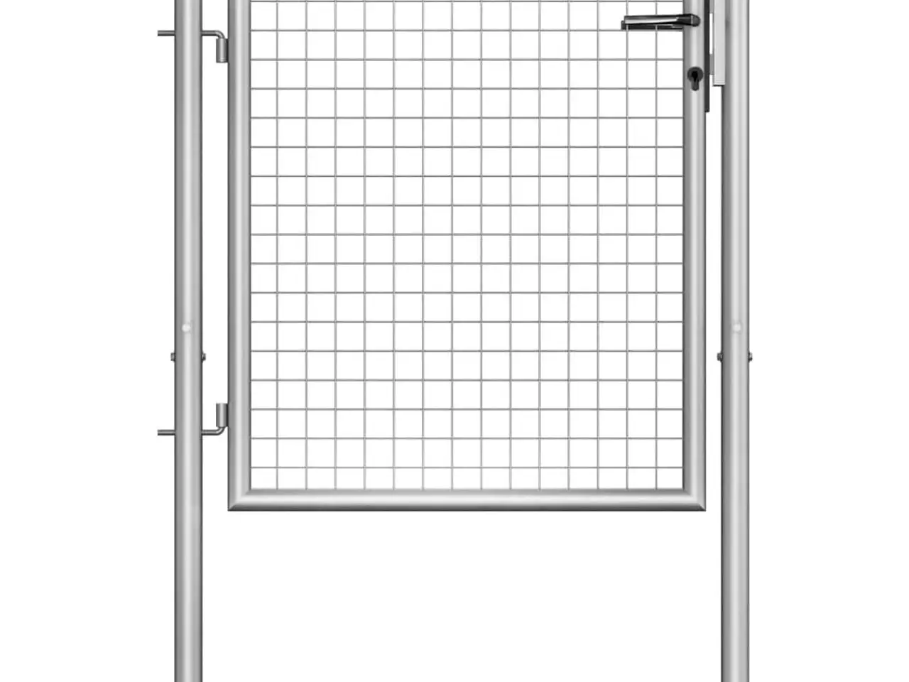 Billede 1 - Havelåge i galvaniseret stål 100×75 cm - sølv