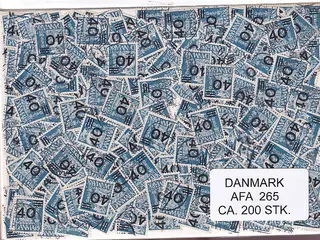 Danmark 200 stk Afa nr.265 Stemplet/ustemplet