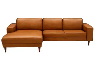 Hjort Knudsen Hadsten Læder chaiselong sofa Venstrevendt
