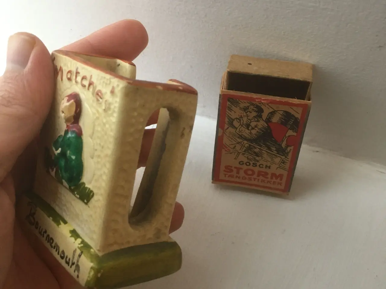 Billede 6 - Bedårende retro tændstiksæskeholder plus æske
