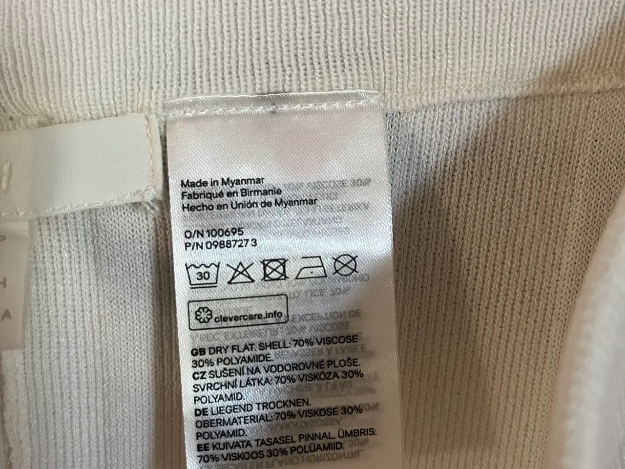 Billede 7 - h &m Hvide ribstrikkede bukser str 36