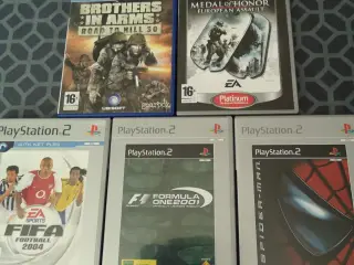 5 fede ps2 spil 30-80kr pr spil.