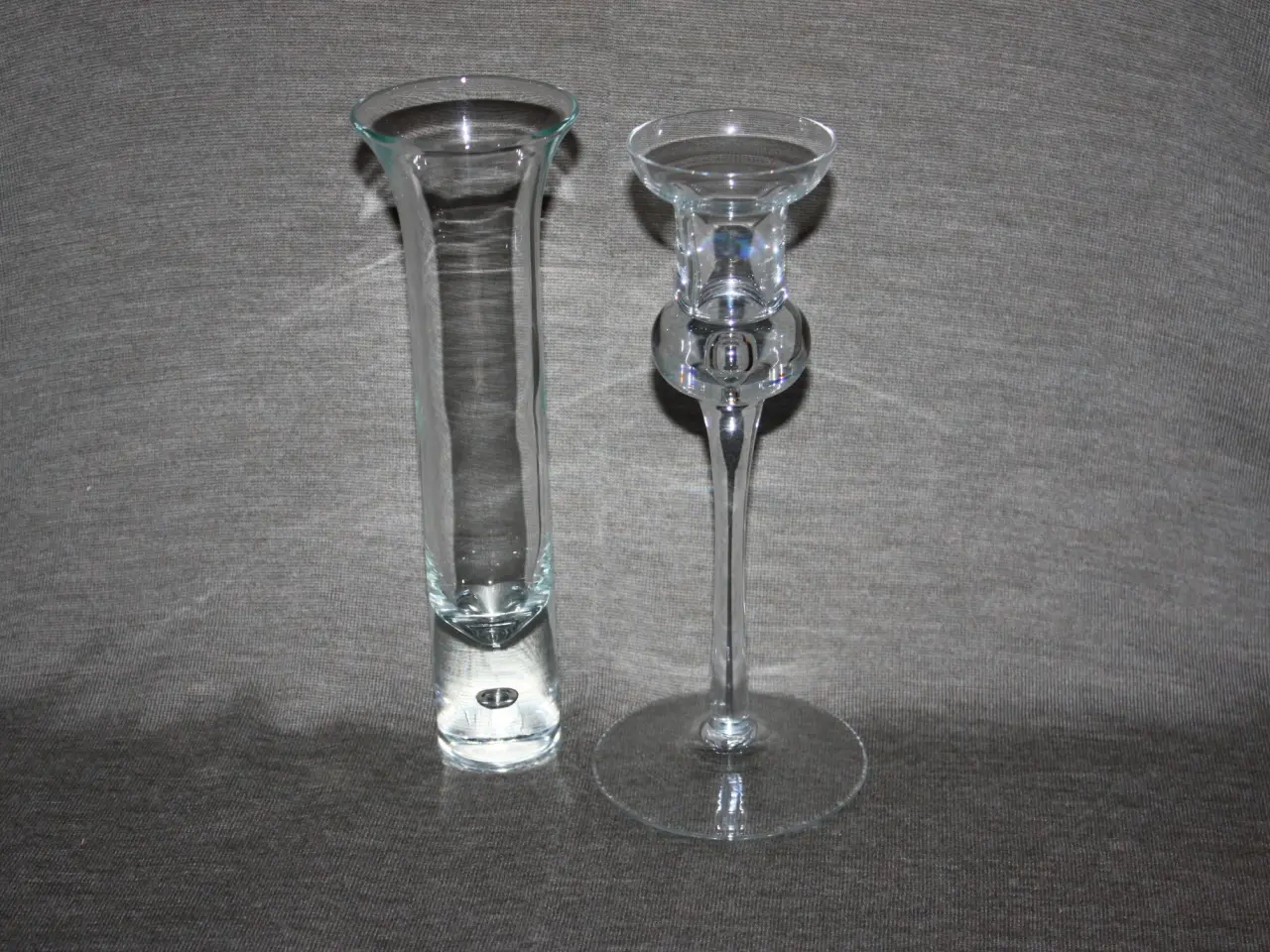 Billede 1 - Glasvase med en bobl 21 cm