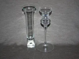 Glasvase med en bobl 21 cm
