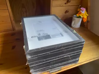 5 Ny Ikea Hovsta billedramme i sort 21x30 cm