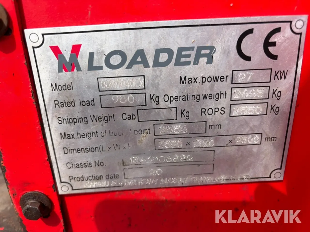 Billede 5 - Minilæsser VM Loader 830/1040LX