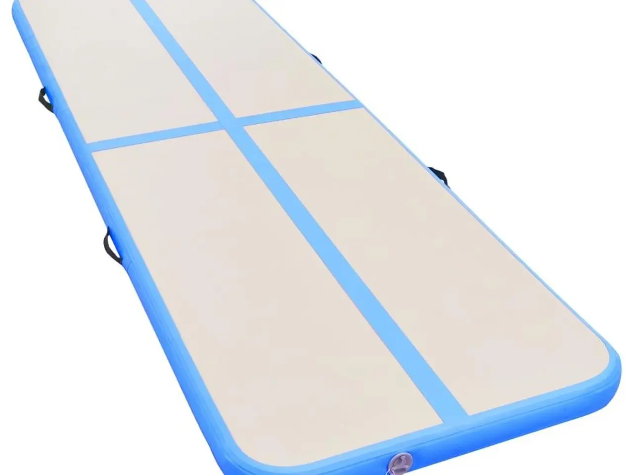 Billede 4 - Oppustelig gymnastikmåtte 300 x 100 x 10 cm - grå/blå