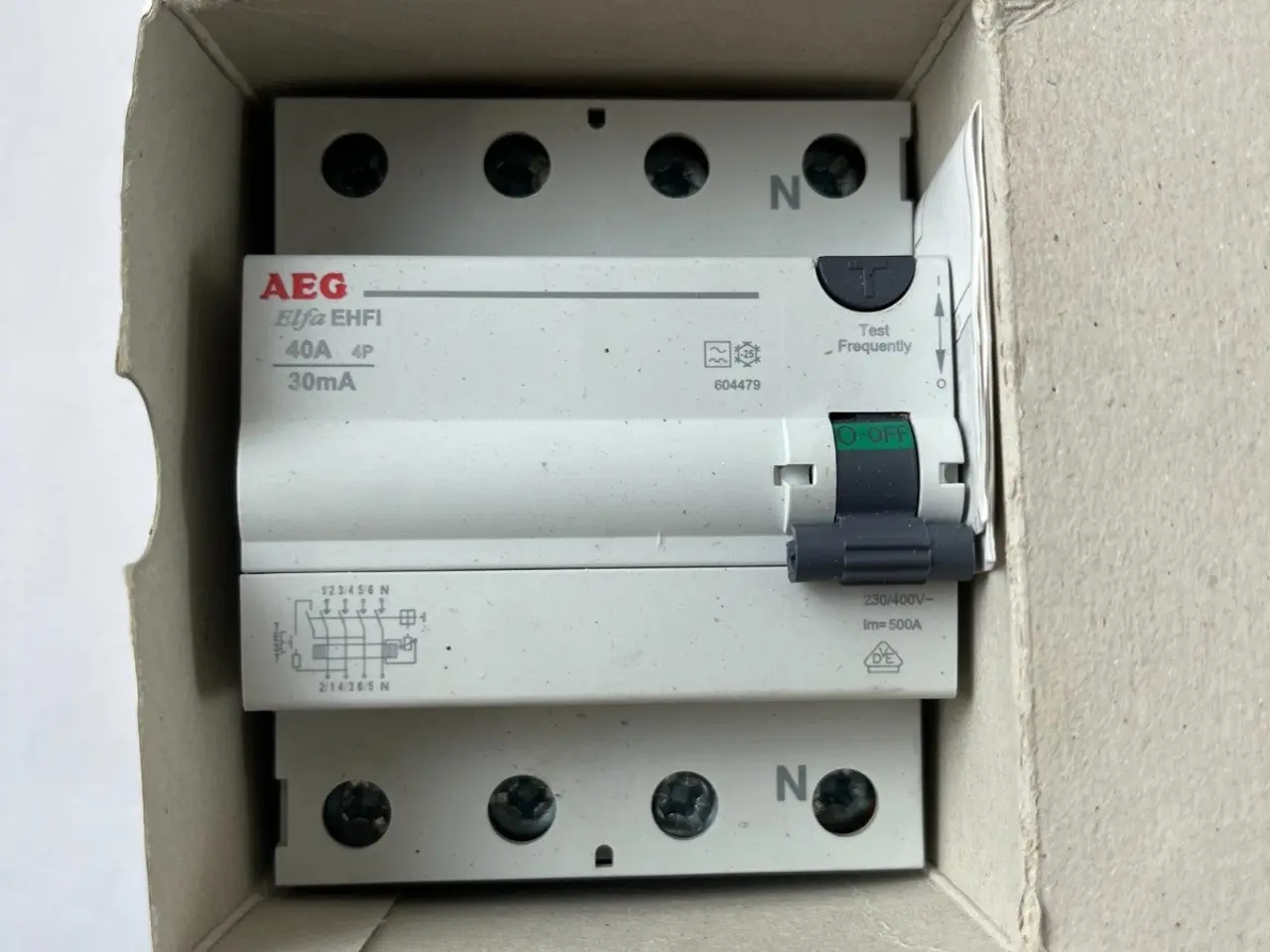 Billede 5 - AEG EHFI 40/030-4 4P 40A 30mA RCD Residual Current