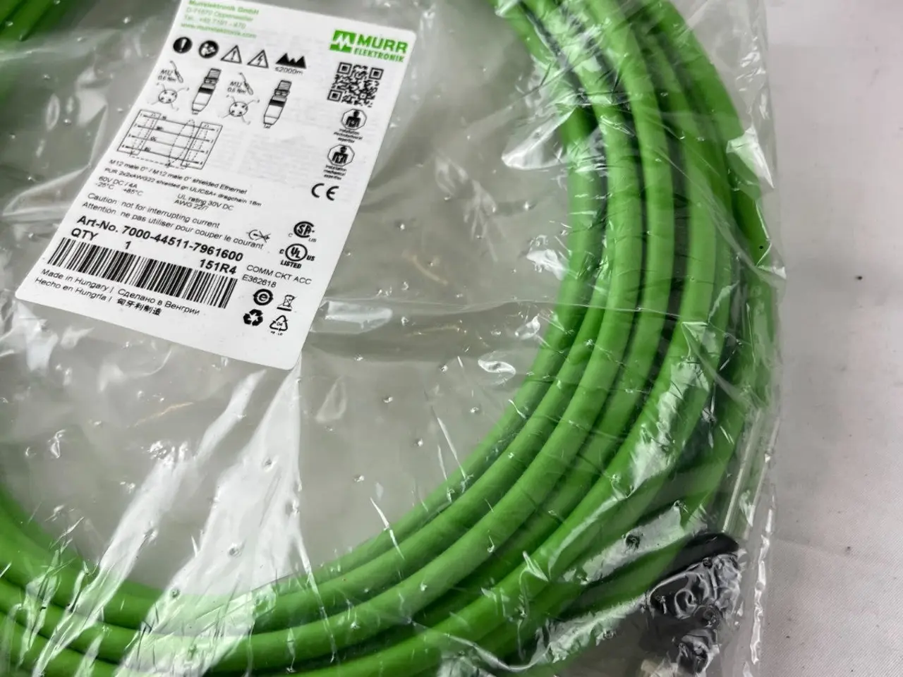Billede 6 - Murr 7000-44511-7961600 M12 Ethernet kabel 16m UL