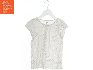 Kortærmet T-shirt med prikker fra H&M (str. 122)