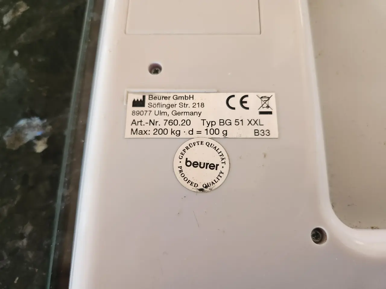 Billede 2 - Beurer BG 51 XXL optil 200kg