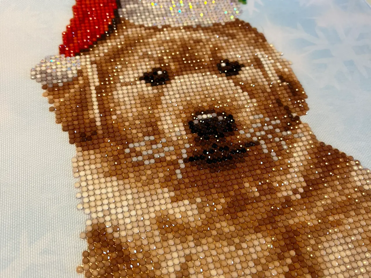 Billede 2 - Diamond painting julehund