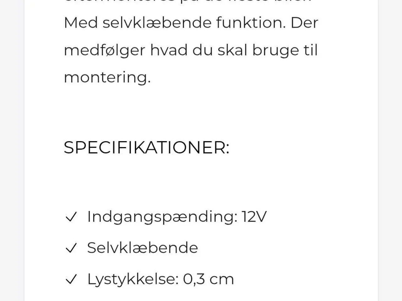 Billede 2 - Kørelys led,  nyt