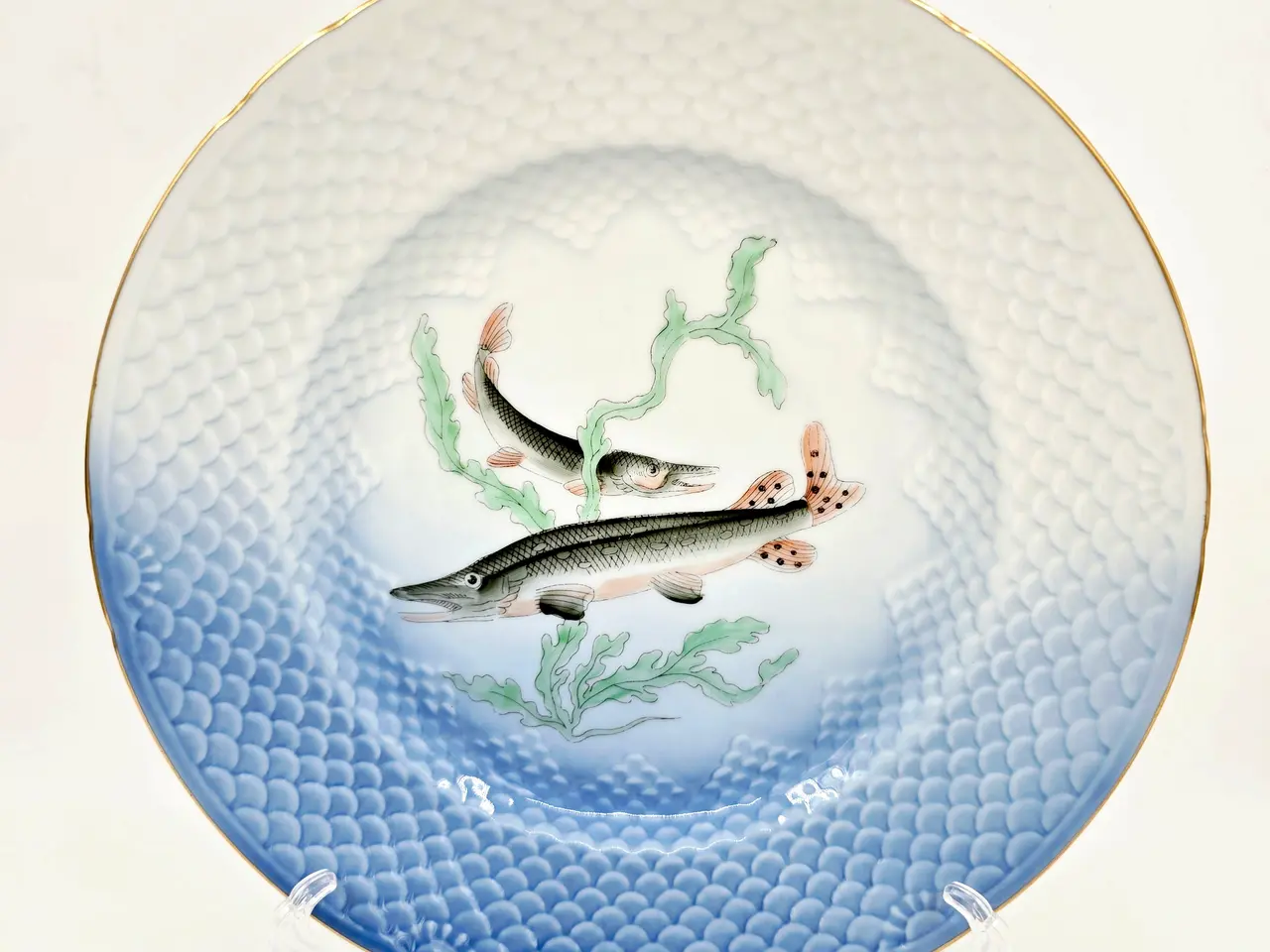 Billede 1 - Mågestel Fisketallerken Gedde nr.4. sortering 2