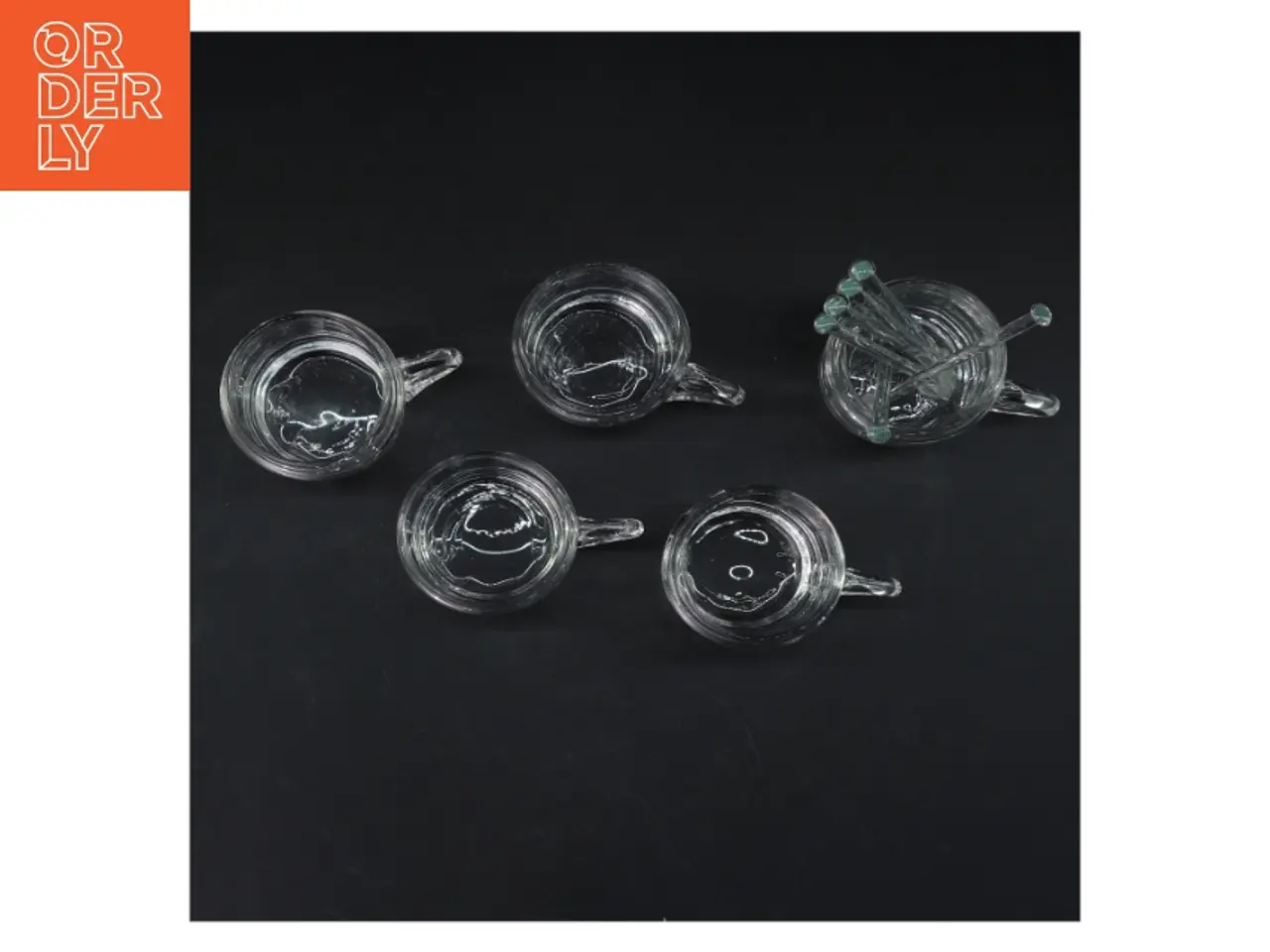 Billede 2 - Sæt af 5 små glaskrus (str. 5 styk. ø. 6 cm. længde. 7,5 cm)