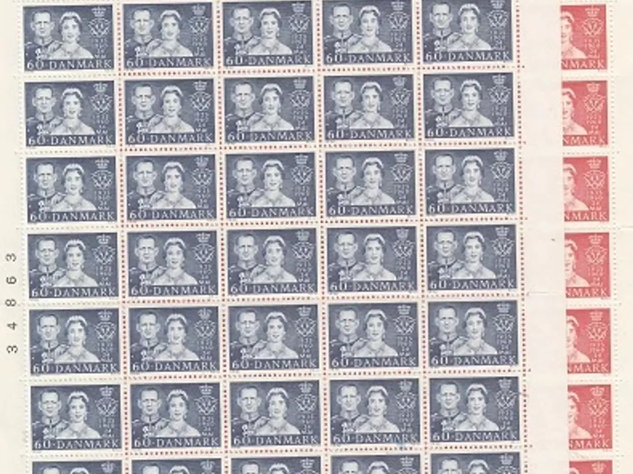 Billede 7 - Ældre danske helark. 10 stk. Postfriske