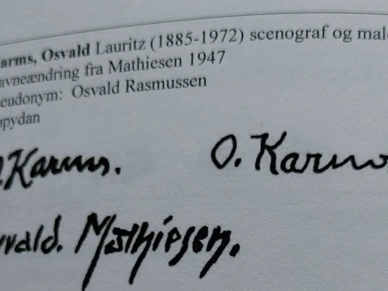 Billede 5 - O. ( Osvald ) KARMS - ( 1885 - 1975 ) - oliemaleri