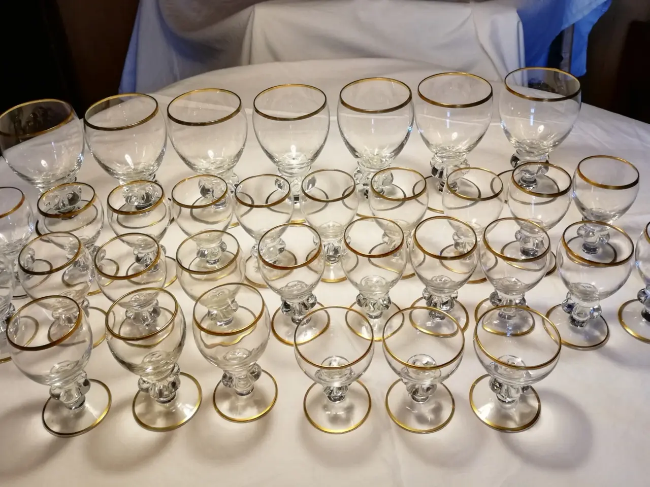 Billede 1 - Gisselfeld glas med guldkant portvin og likør