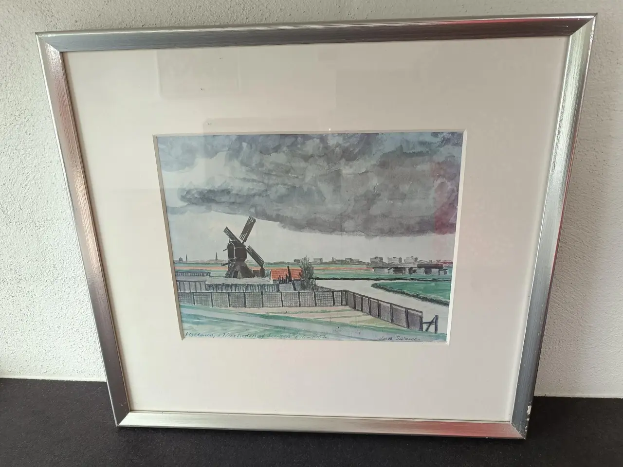 Billede 1 - Litografi Lars Swane - Leyden, Holland