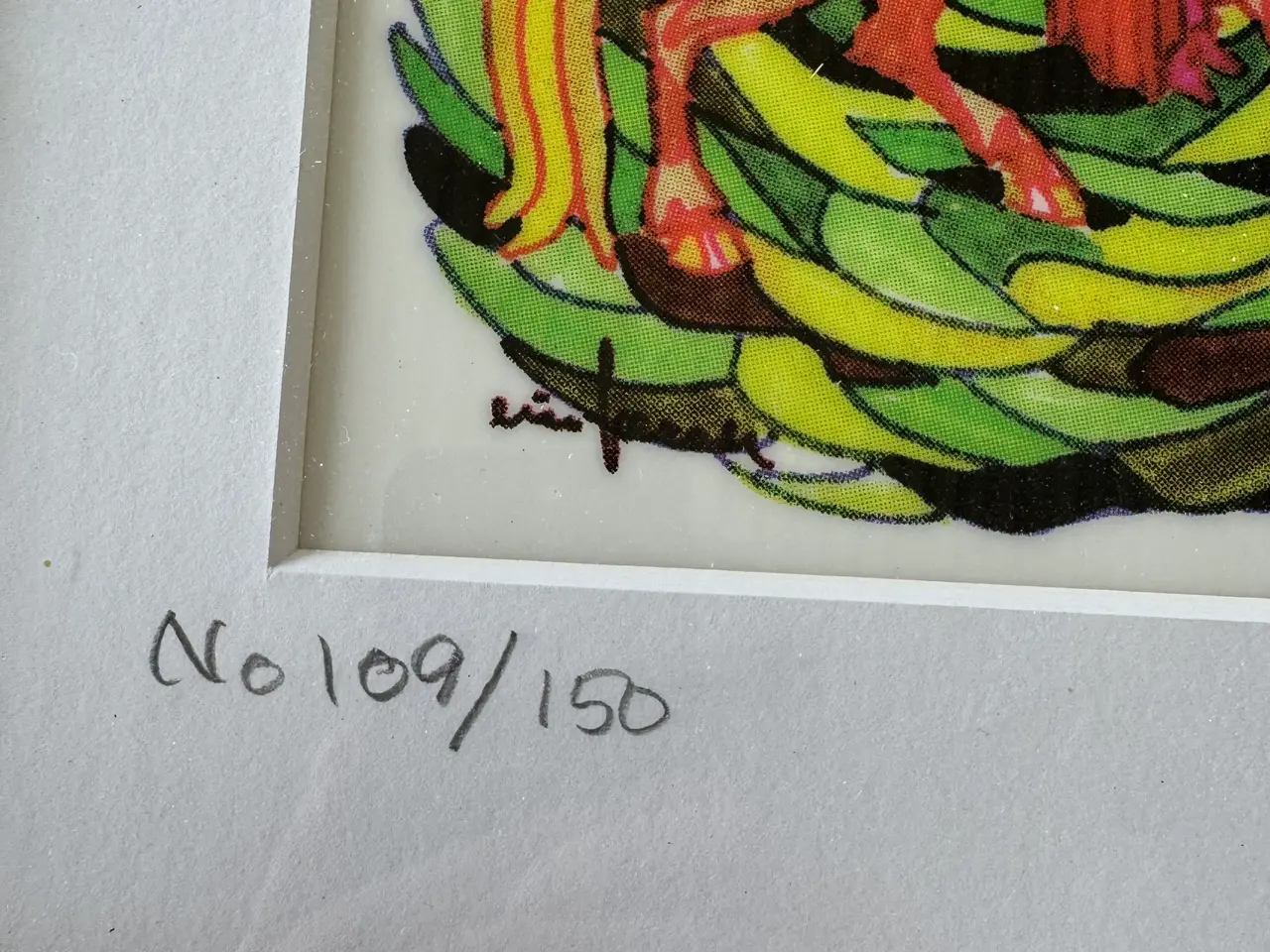 Billede 4 - Signeret litografi i ramme 109/150