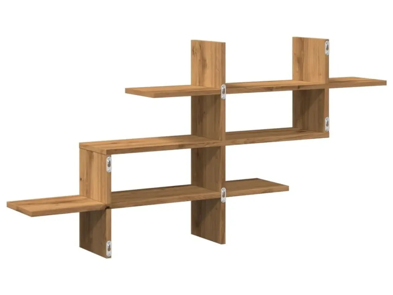 Billede 6 - Væghylde 124,5×18×60,5 cm - konstrueret træ, egetræsfarve