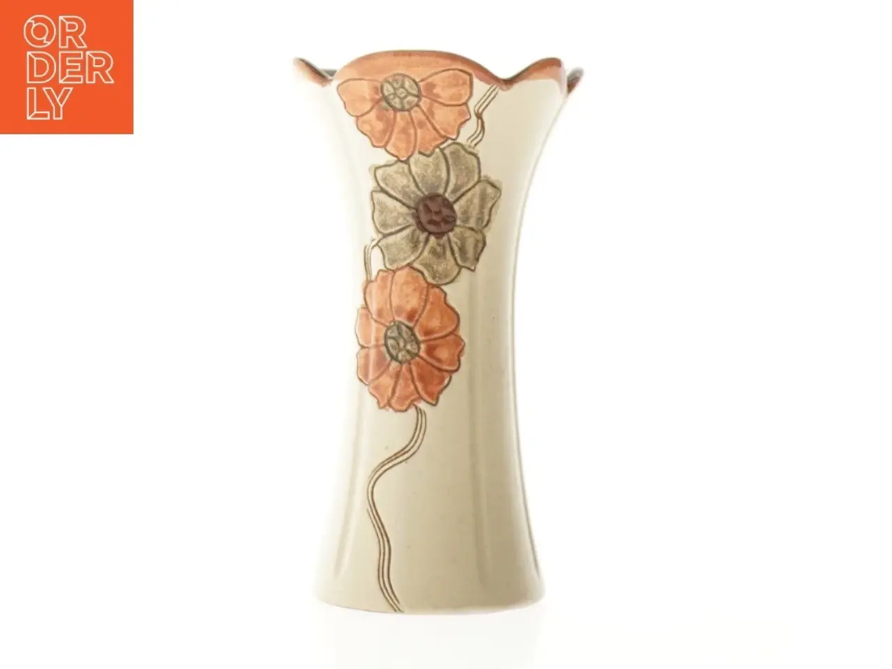 Billede 1 - Keramikvase med blomstermotiv fra Made in west Germany