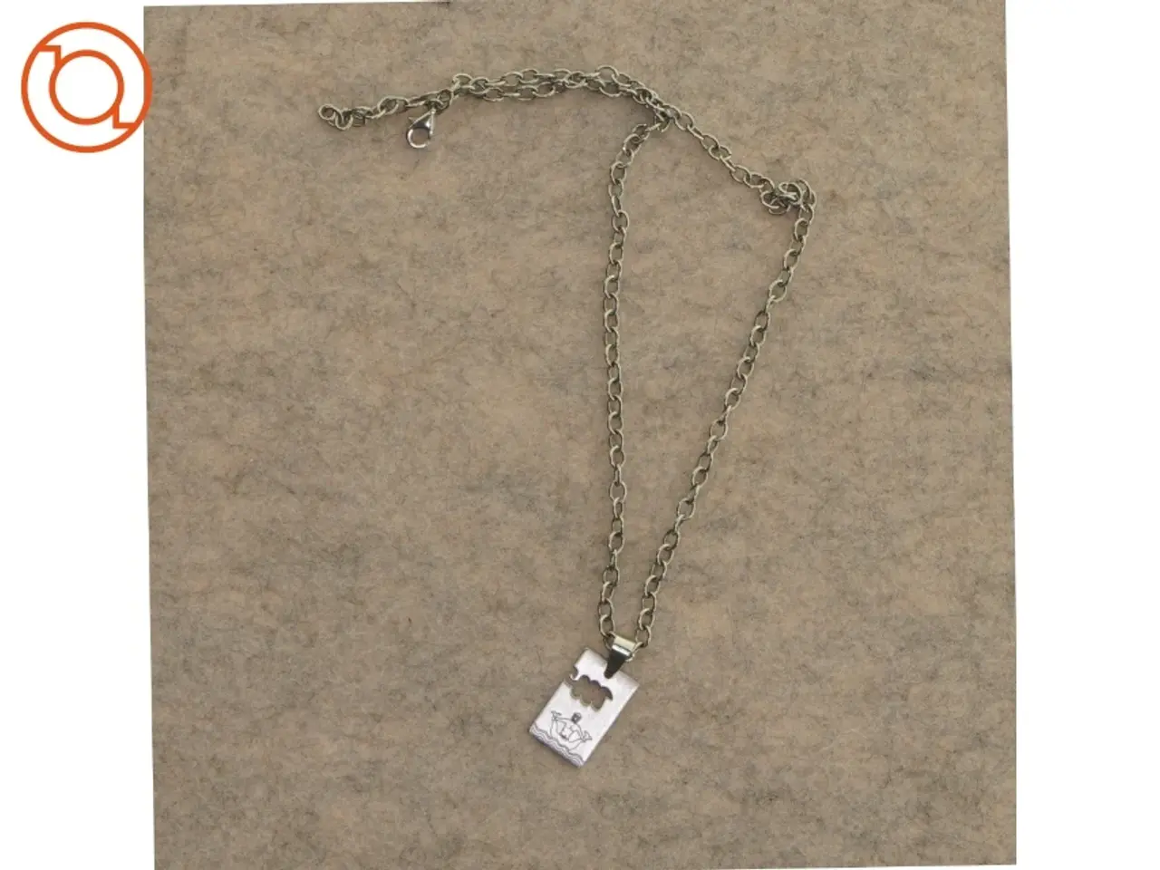 Billede 1 - Halskæde i sølv med stjernetegn (str. 8 cm)