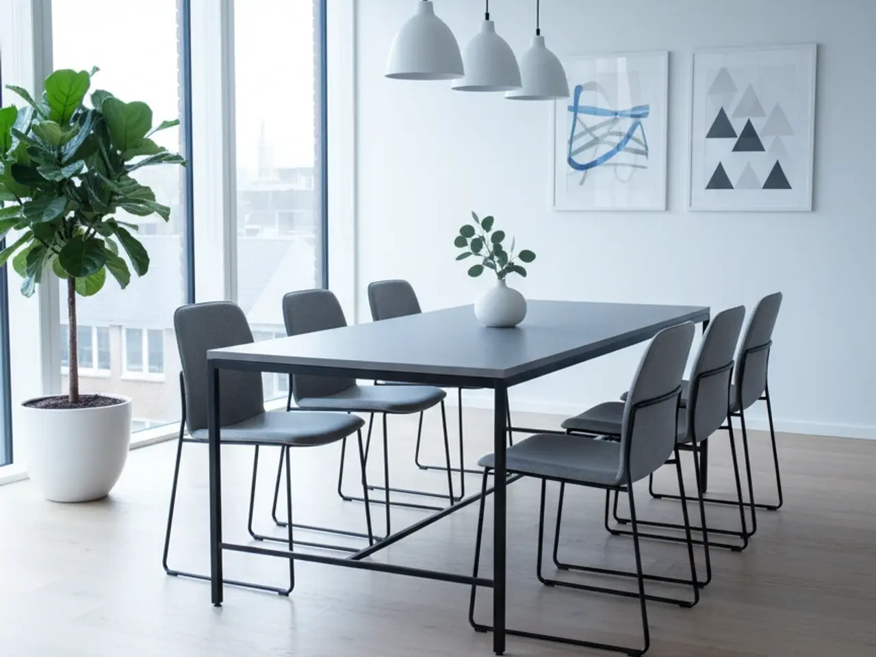 Billede 2 - Labofa Bord – Grå med Sort Stel 90x185x75 cm