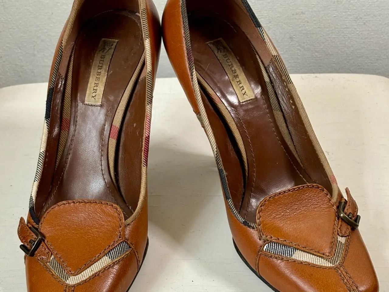 Billede 1 - Burberry, brune heels m tern, str 37