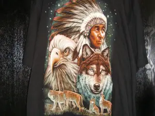 Rock Eagle T-shirt med indianer collage