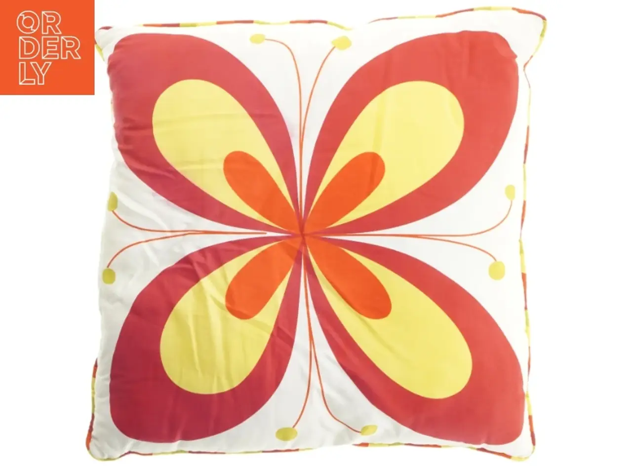 Billede 1 - Dekorativ pude med blomstermotiv (str. 44x44 cm)