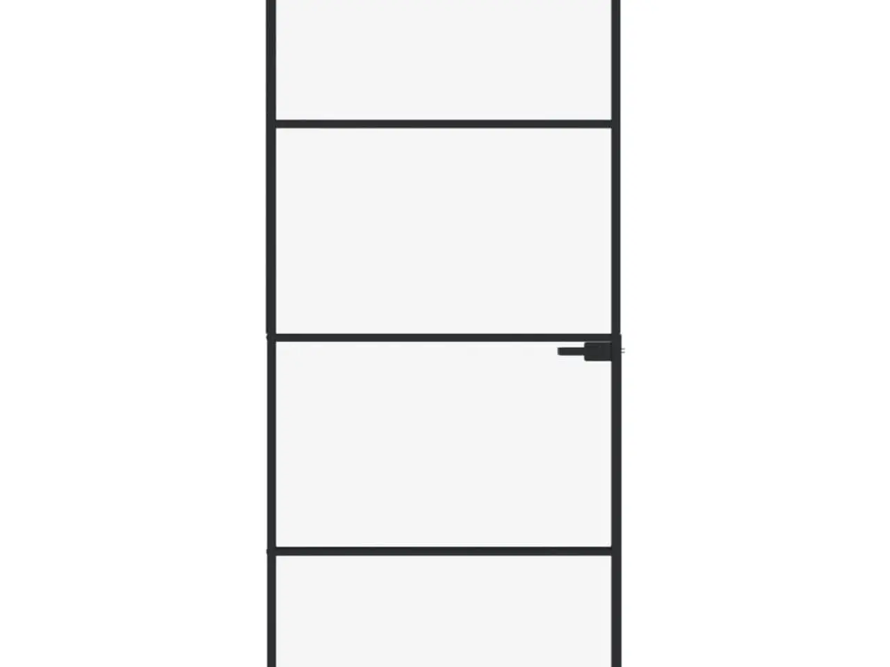Billede 3 - Glasdør 83 x 201,5 cm - sort/transparent
