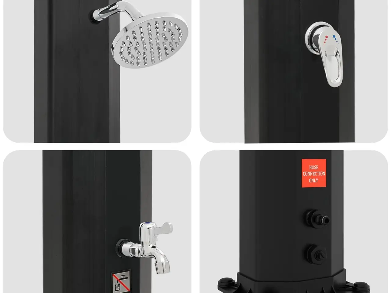 Billede 6 - Solbruser med bruserhoved og vandhane 40 l sort