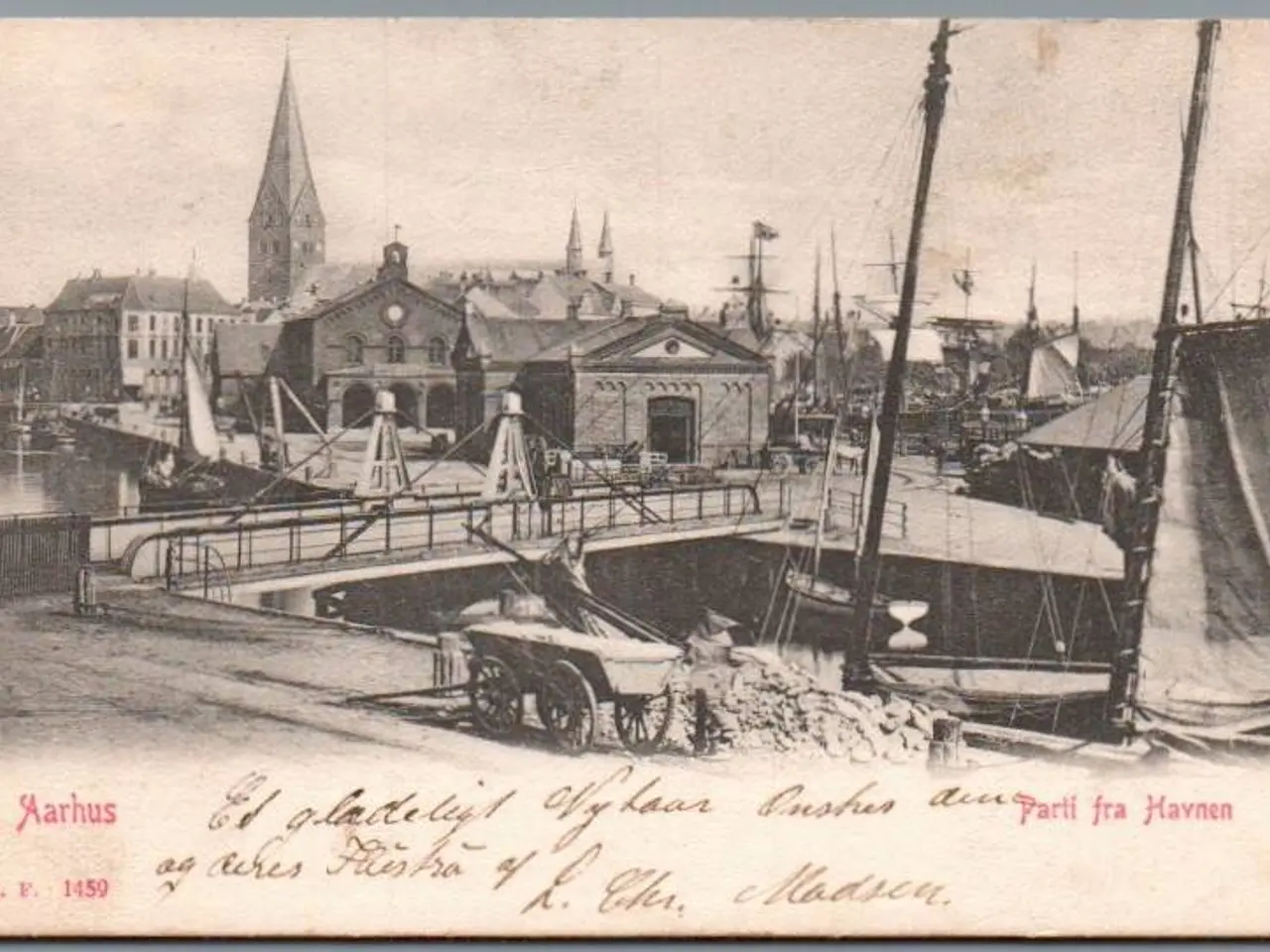 Billede 1 - Aarhus - Parti fra Havnen - Postkort - Brugt