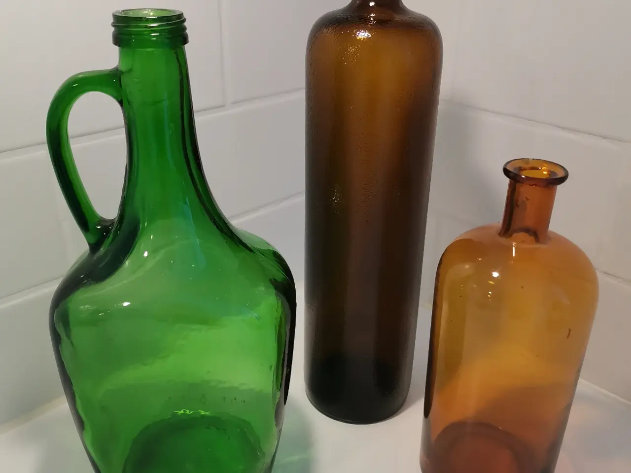 Billede 1 - Dekorative glasflasker