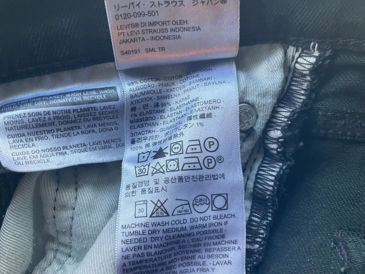 Billede 2 - Slidte sorte Levi’s