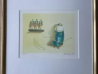 Ole Ahlberg litografi 1988 bornholm