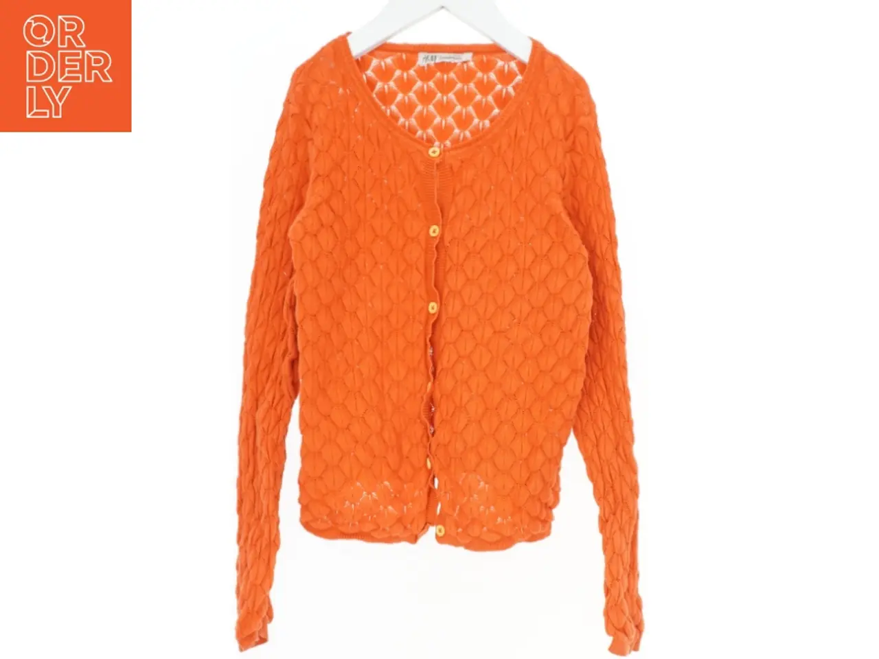 Billede 1 - Orange cardigan med mønster fra H&M (str. 128)