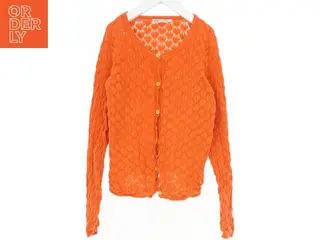 Orange cardigan med mønster fra H&M (str. 128)