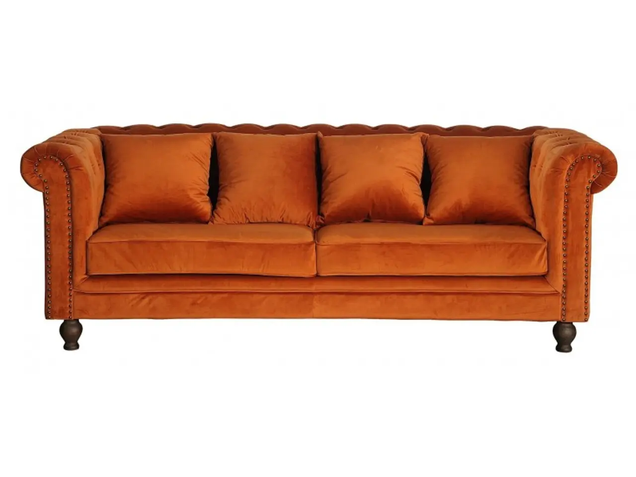 Billede 1 - Velvet 3 personers Sofa  - Natur og Rusty Cognac
