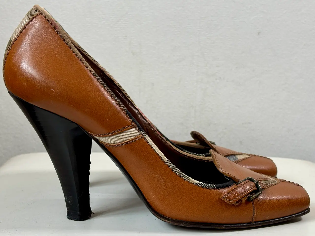 Billede 4 - Burberry, brune heels m tern, str 37