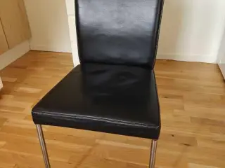 Spisebordstole i læder 6 stk.