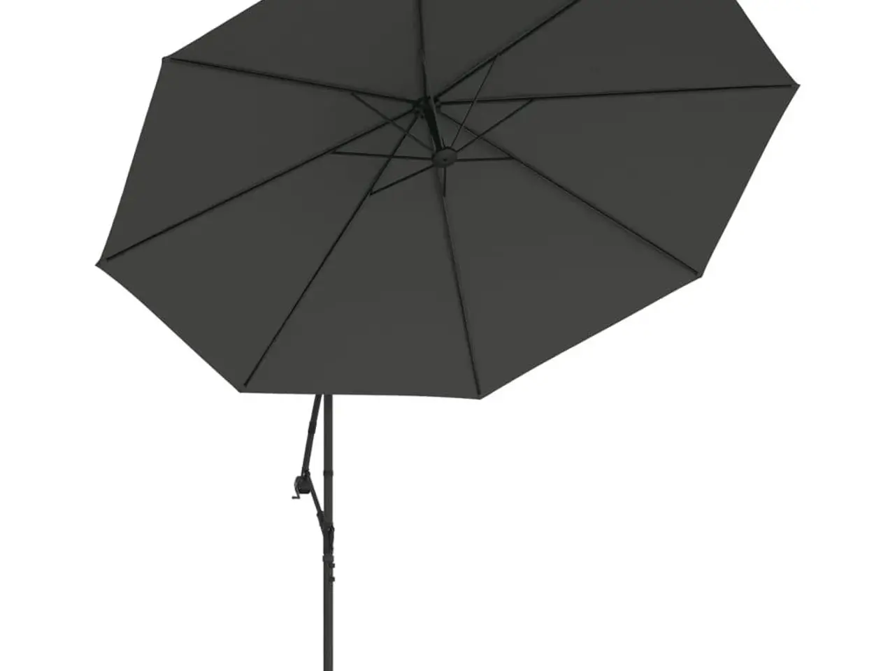 Billede 4 - Hængeparasol 350 cm med aluminiumstang - antracitgrå