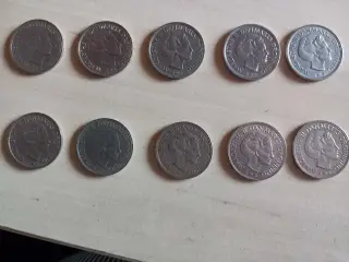 10 forskellige årgange 1 kr.