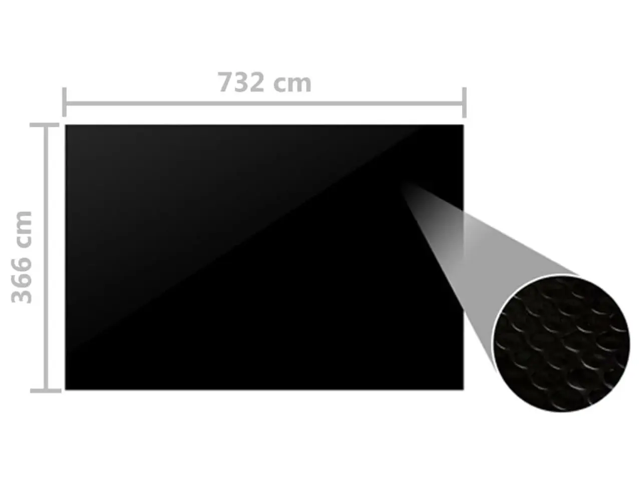 Billede 4 - Poolovertræk 732 x 366 cm i PE - sort solar cover