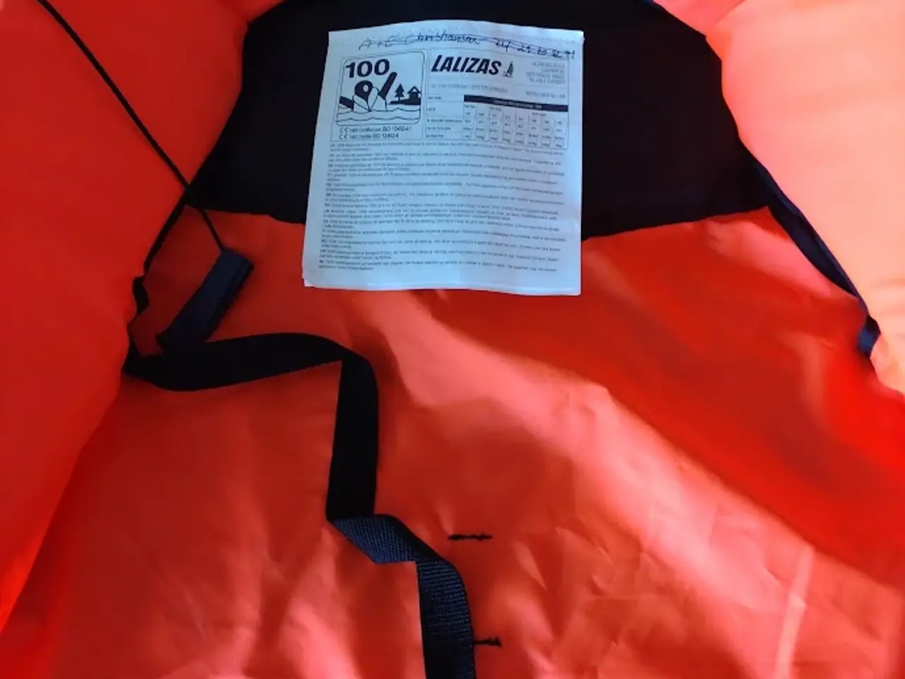 Billede 3 - Lalizas Lifejacket 100N orange voksen redningsvest
