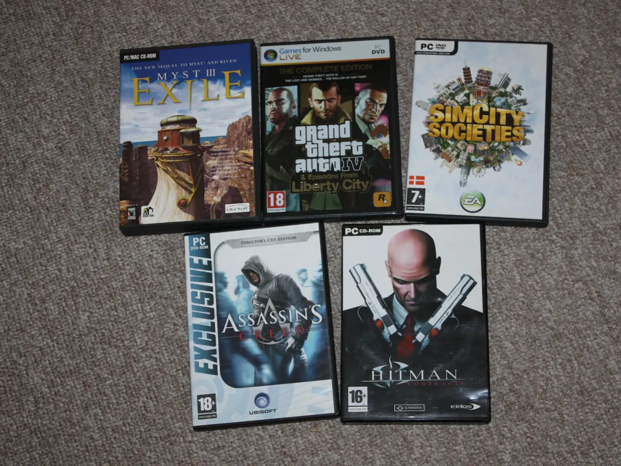 Billede 1 - Myst III Exile , Simcity Societies, Hitman