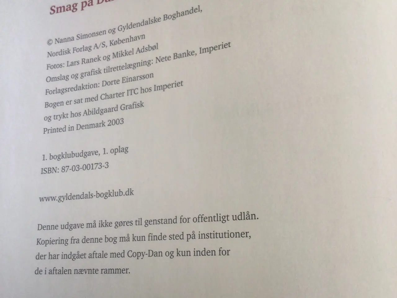Billede 3 - Nanna Simonsen : Smag på Danmark.