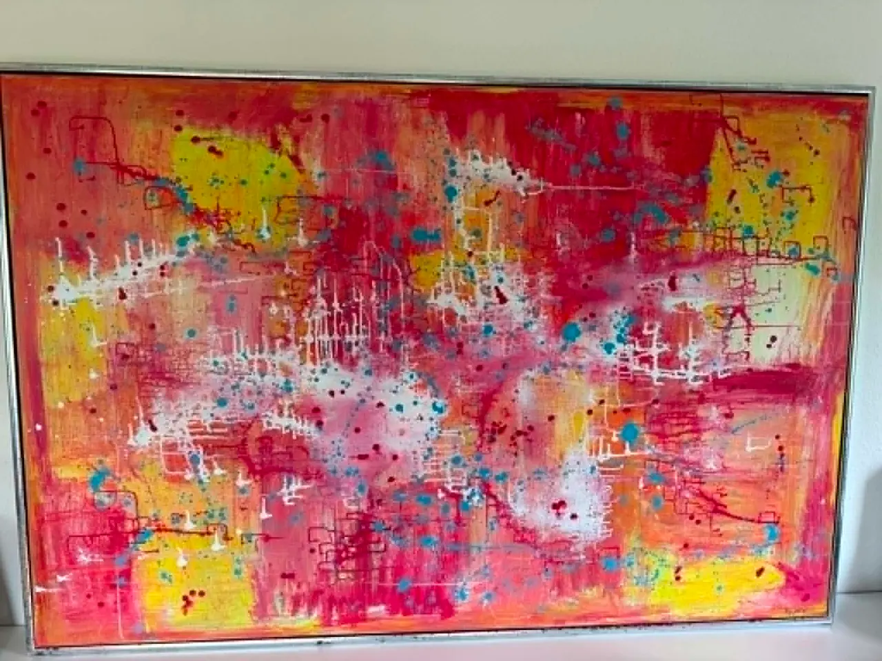 Billede 1 - Stort abstrakt maleri 150 x 100 cm –(pris ik fast)